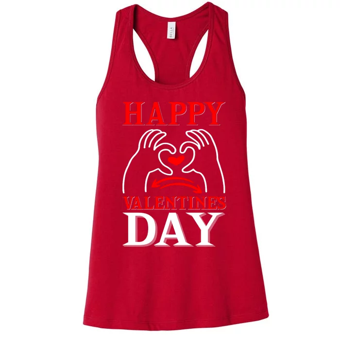 Happy Valentines Day Women's Racerback Tank