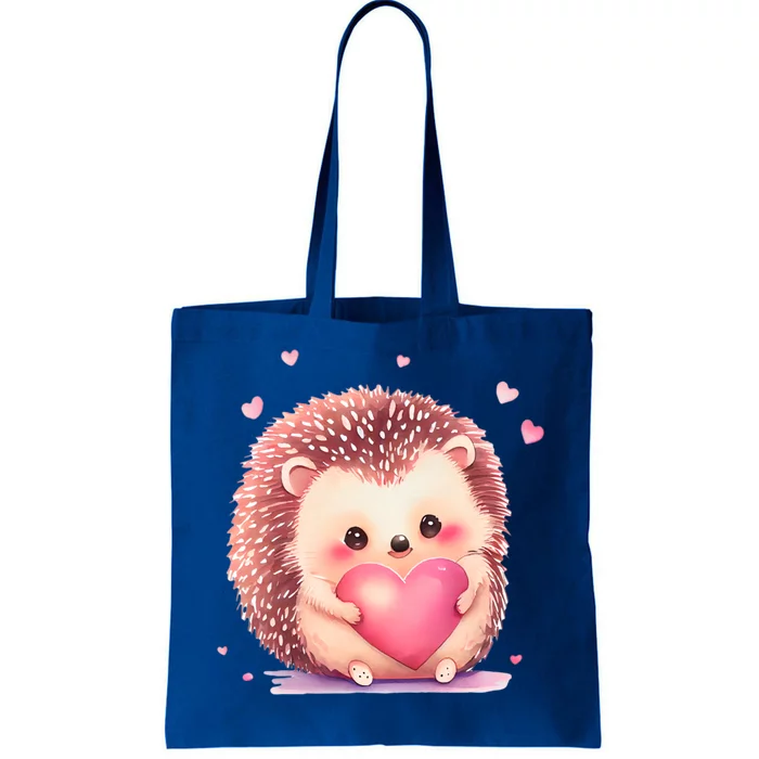 Hedgehog Valentine's Day Gift Tote Bag