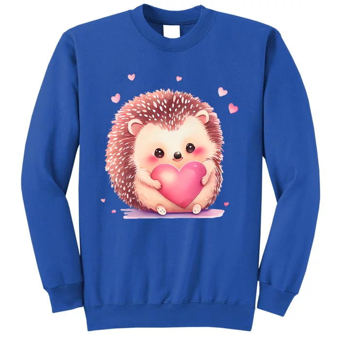 Hedgehog Valentine's Day Gift Tall Sweatshirt