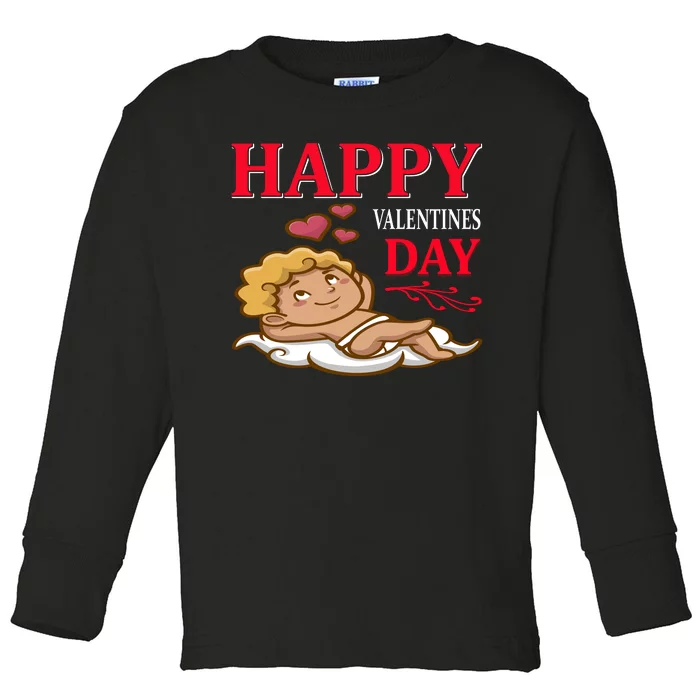 Happy Valentines Day Toddler Long Sleeve Shirt