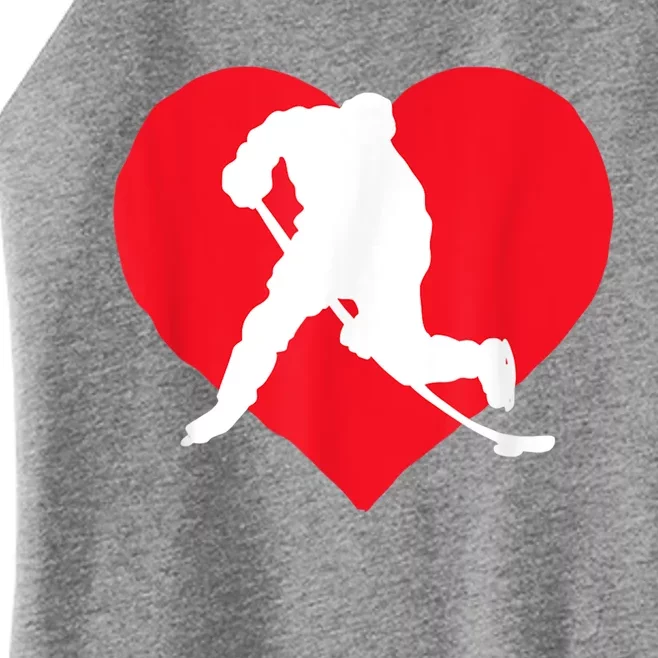 Hockey Valentine Day Funny Gift For Hockey Lover Gifts Women’s Perfect Tri Rocker Tank