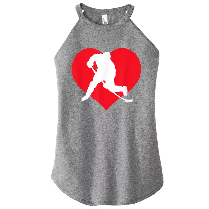 Hockey Valentine Day Funny Gift For Hockey Lover Gifts Women’s Perfect Tri Rocker Tank