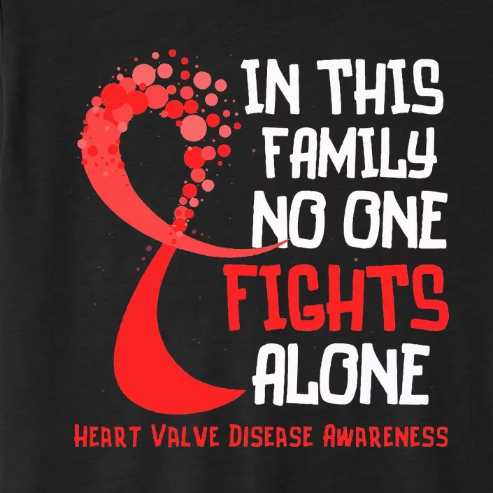 Heart Valve Disease Awareness Ribbon Family Red Fighter ChromaSoft Performance T-Shirt