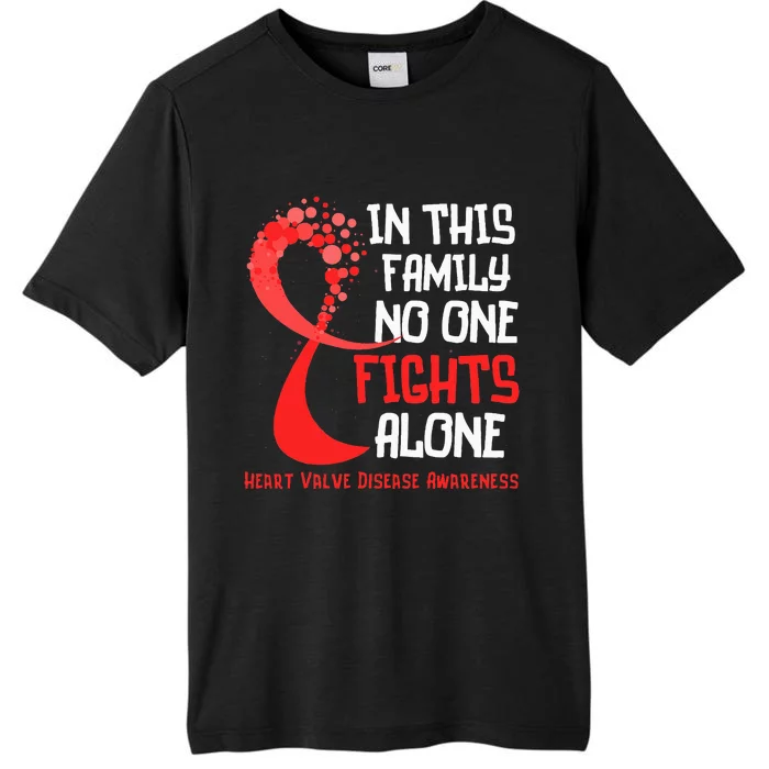 Heart Valve Disease Awareness Ribbon Family Red Fighter ChromaSoft Performance T-Shirt