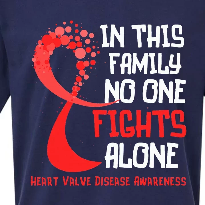 Heart Valve Disease Awareness Ribbon Family Red Fighter Sueded Cloud Jersey T-Shirt