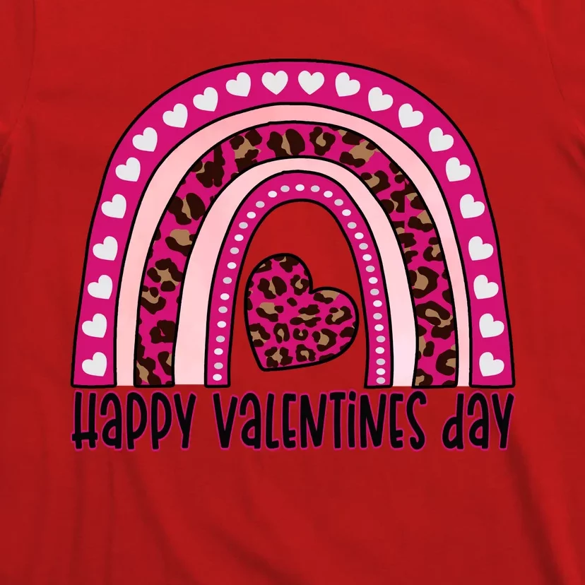 Happy Valentines Day Leopard Valentine Gift T-Shirt