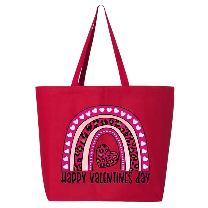 Happy Valentines Day Leopard Valentine Gift 25L Jumbo Tote