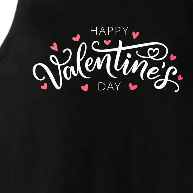 Happy Valentines Day Logo Ladies Tri-Blend Wicking Tank