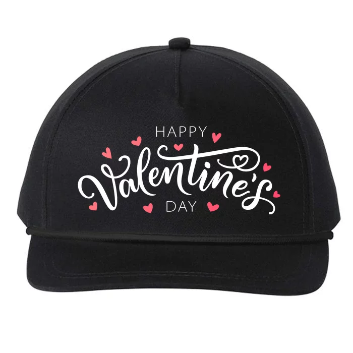 Happy Valentines Day Logo Snapback Five-Panel Rope Hat