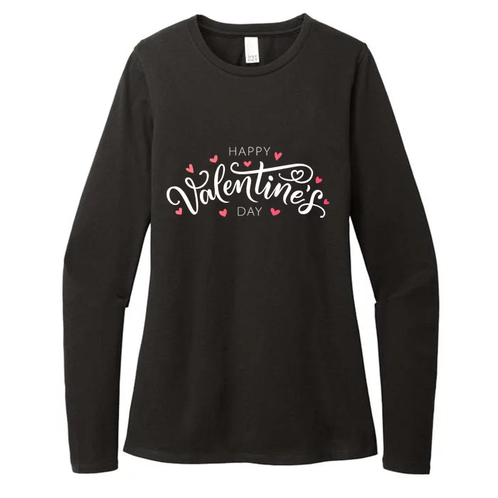 Happy Valentines Day Logo Womens CVC Long Sleeve Shirt