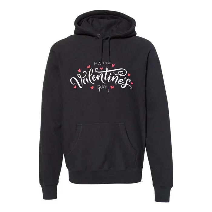 Happy Valentines Day Logo Premium Hoodie