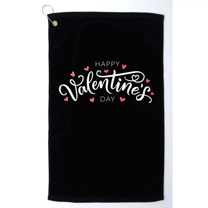 Happy Valentines Day Logo Platinum Collection Golf Towel