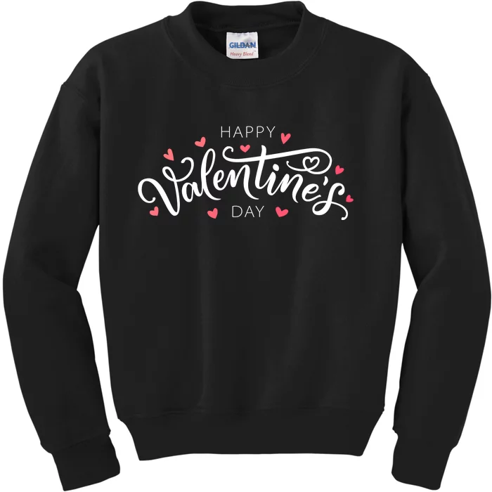 Happy Valentines Day Logo Kids Sweatshirt