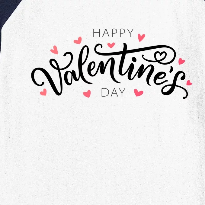 Happy Valentines Day Logo Baseball Sleeve Shirt