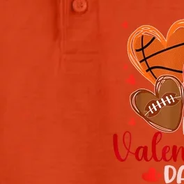 Happy Valentines Day Basketball Baseball Football Dry Zone Grid Performance Polo