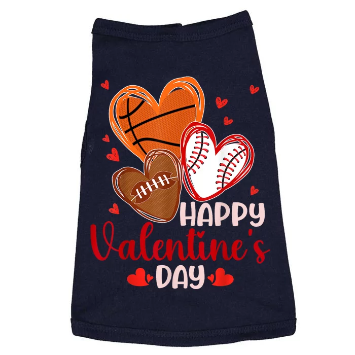 Happy Valentines Day Basketball Baseball Football Doggie Tank