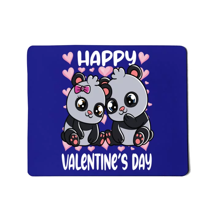 Happy Valentine's Day Panda Bears Pandas Valentines Day Cute Gift Mousepad