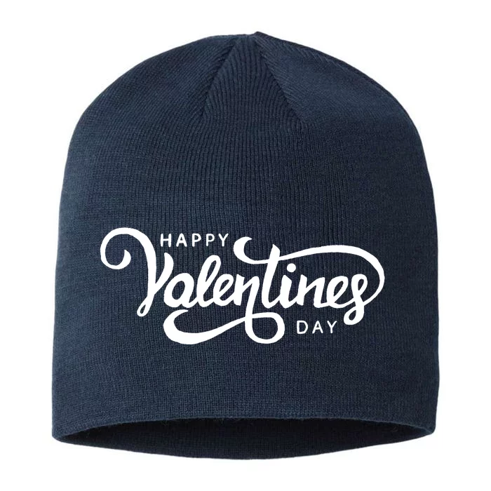 Happy Valentines Day Cute Holiday Gift 8 1/2in Sustainable Knit Beanie