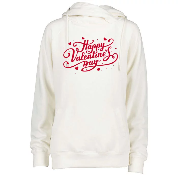 Happy Valentines Day Romantic Gift Womens Funnel Neck Pullover Hood