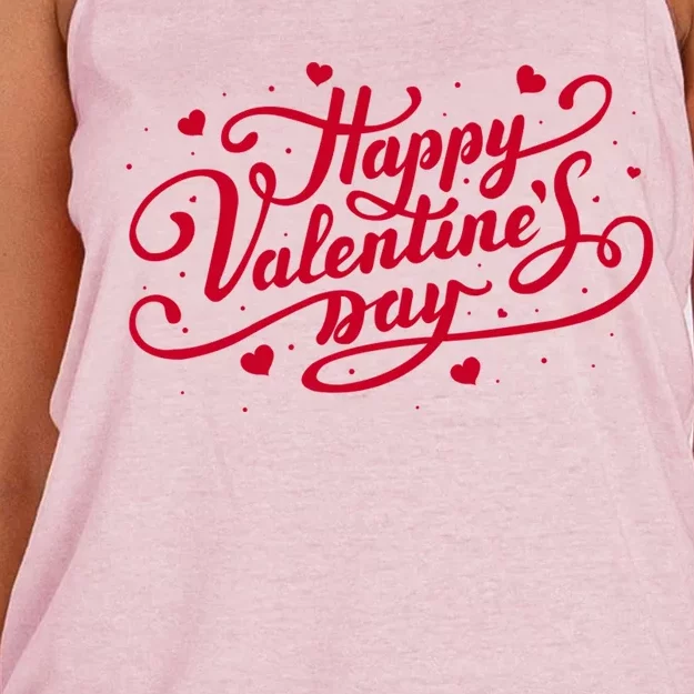 Happy Valentines Day Romantic Gift Women's Knotted Racerback Tank