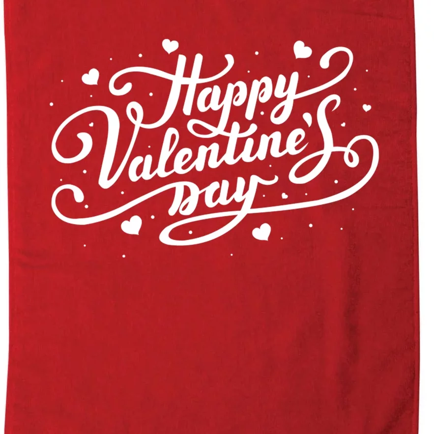 Happy Valentines Day Romantic Gift Platinum Collection Golf Towel