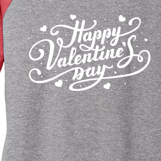 Happy Valentines Day Romantic Gift Women's Tri-Blend 3/4-Sleeve Raglan Shirt