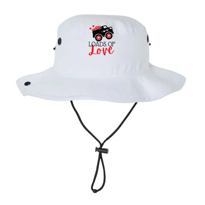 Happy Valentines Day Monster Truck Loads Of Love Funny Gift Legacy Cool Fit Booney Bucket Hat