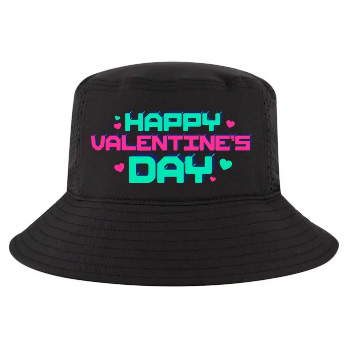 Happy Valentines Day Retro Neon Gift Cool Comfort Performance Bucket Hat