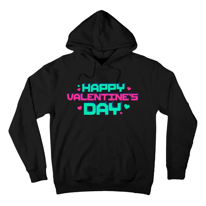 Happy Valentines Day Retro Neon Gift Hoodie