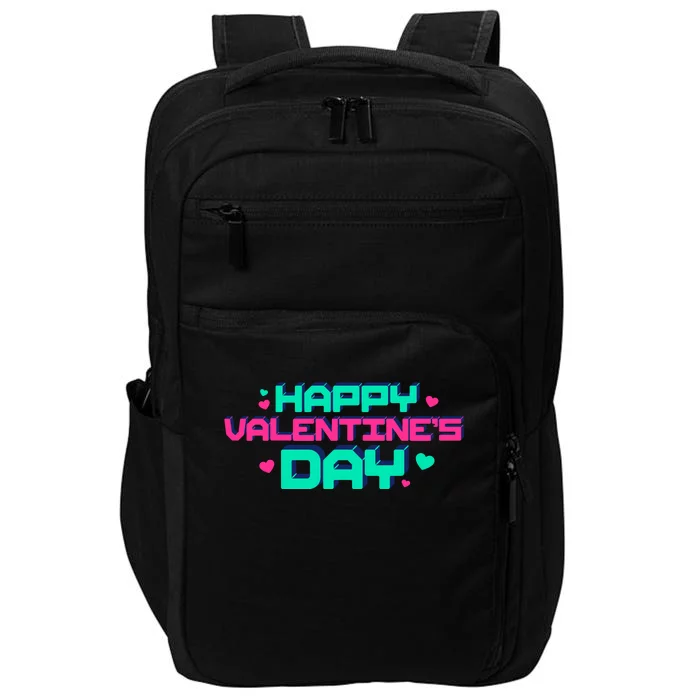 Happy Valentines Day Retro Neon Gift Impact Tech Backpack