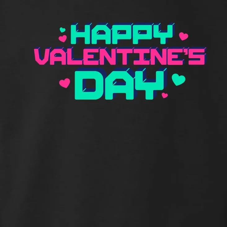 Happy Valentines Day Retro Neon Gift Toddler Hoodie