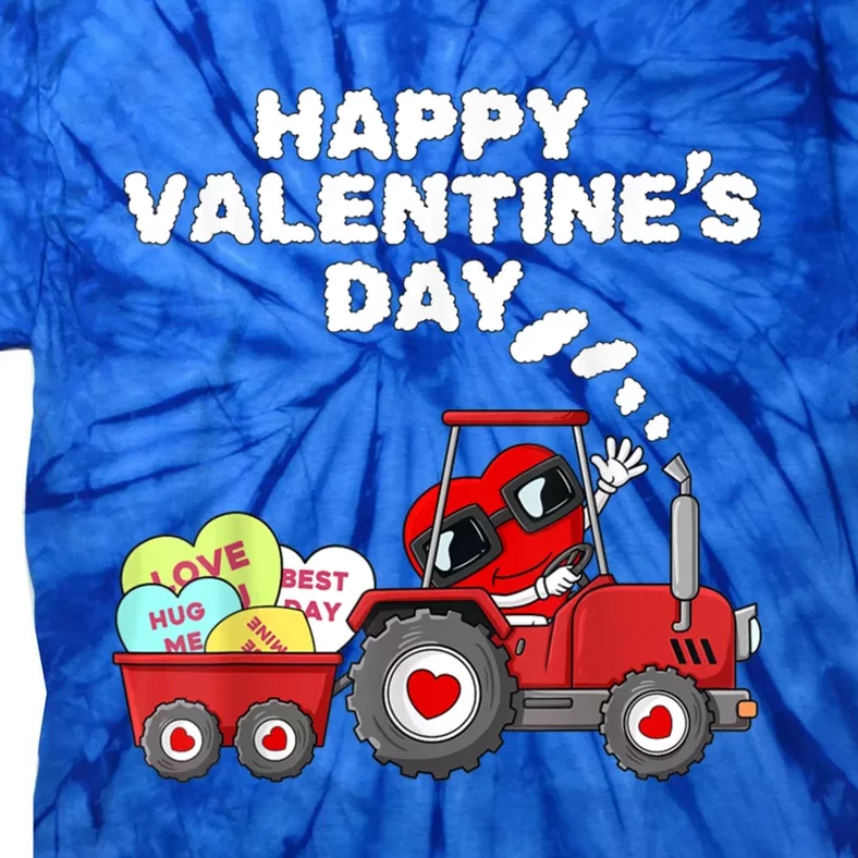 Happy Valentines Day Heart In Tractor Funny Great Gift Tie-Dye T-Shirt