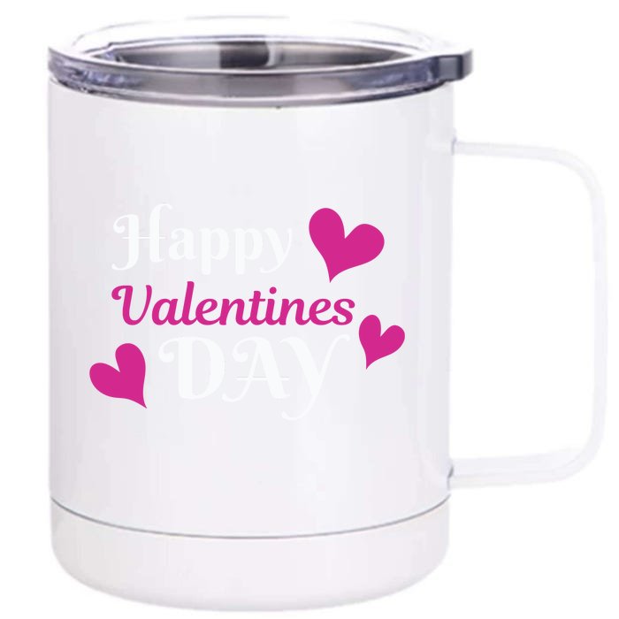 Happy Valentine's Day Front & Back 12oz Stainless Steel Tumbler Cup