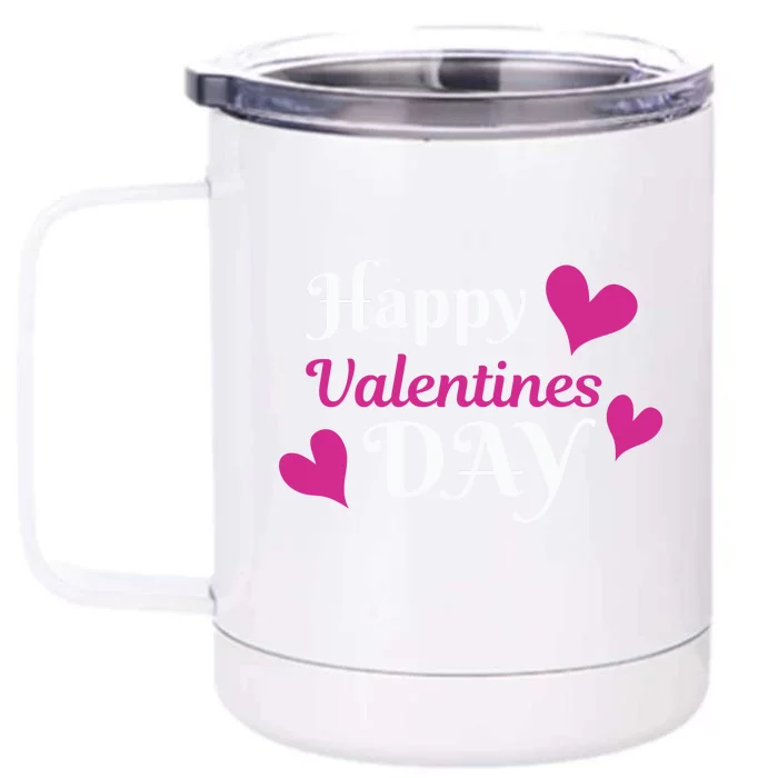 Happy Valentine's Day Front & Back 12oz Stainless Steel Tumbler Cup