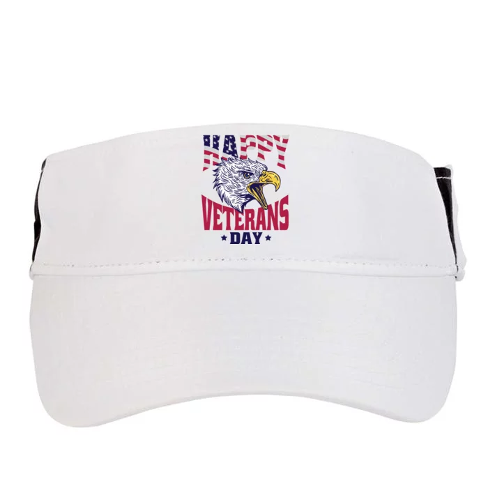 Happy Veterans Day Eagle Adult Drive Performance Visor