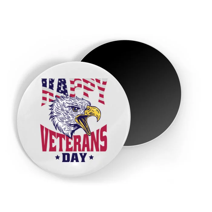 Happy Veterans Day Eagle Magnet