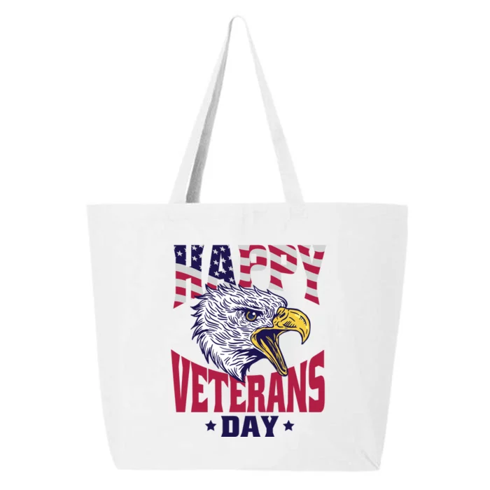 Happy Veterans Day Eagle 25L Jumbo Tote