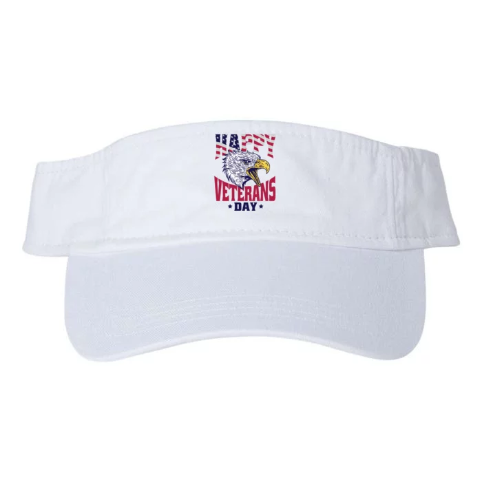 Happy Veterans Day Eagle Valucap Bio-Washed Visor