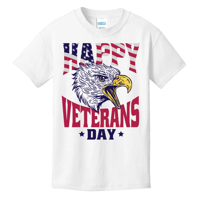 Happy Veterans Day Eagle Kids T-Shirt