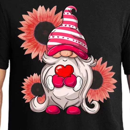 Happy Valentine's Day Gnome Sunflower Pajama Set