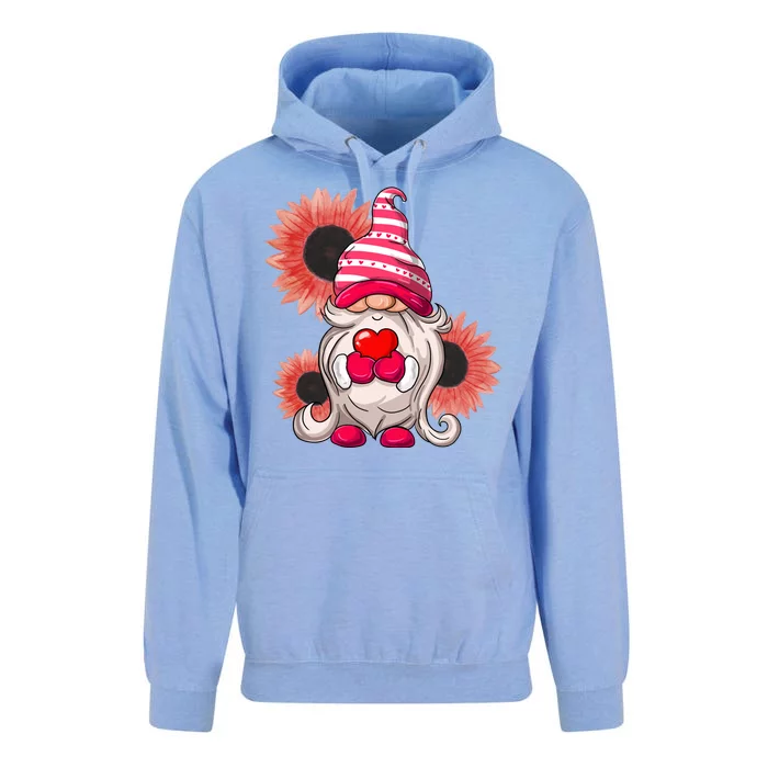 Happy Valentine's Day Gnome Sunflower Unisex Surf Hoodie