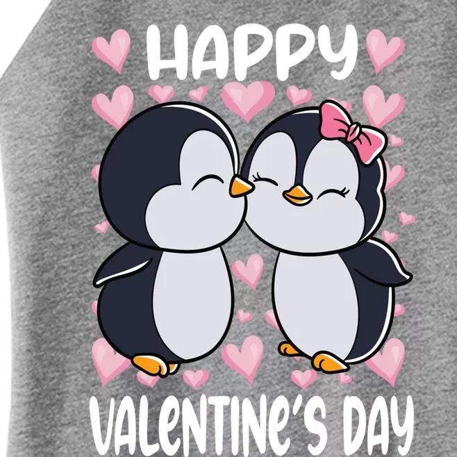 Happy Valentine's Day Couple Penguins Valentines Day Great Gift Women’s Perfect Tri Rocker Tank