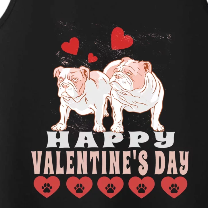 Happy Valentine's Day Love Dog Gift Performance Tank