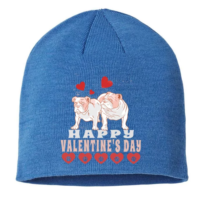 Happy Valentine's Day Love Dog Gift 8 1/2in Sustainable Knit Beanie