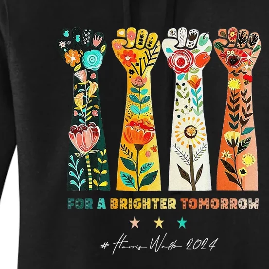 Hands Vote For A Brighter Tomorrow 2024 Gift Women's Pullover Hoodie