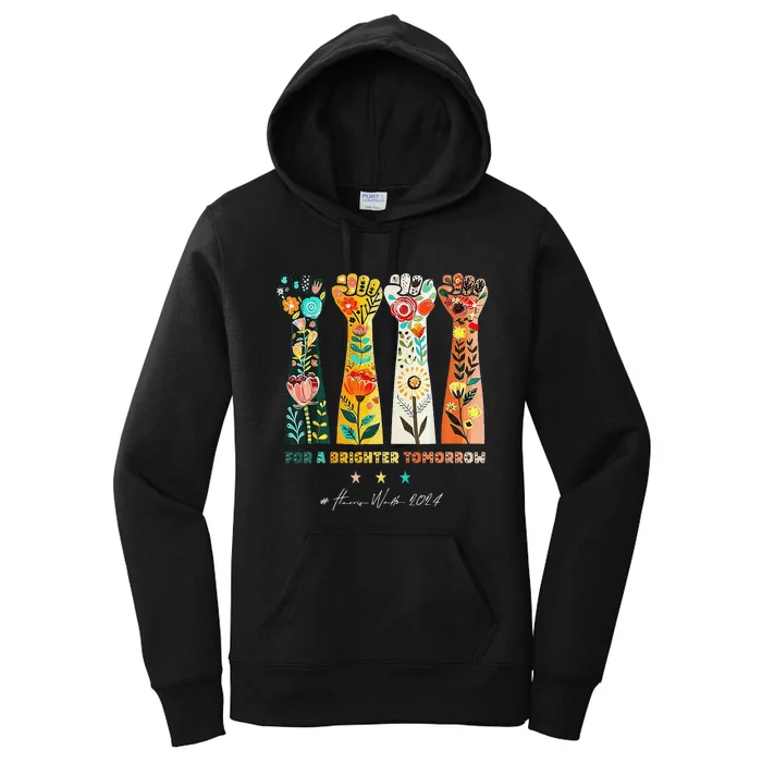 Hands Vote For A Brighter Tomorrow 2024 Gift Women's Pullover Hoodie