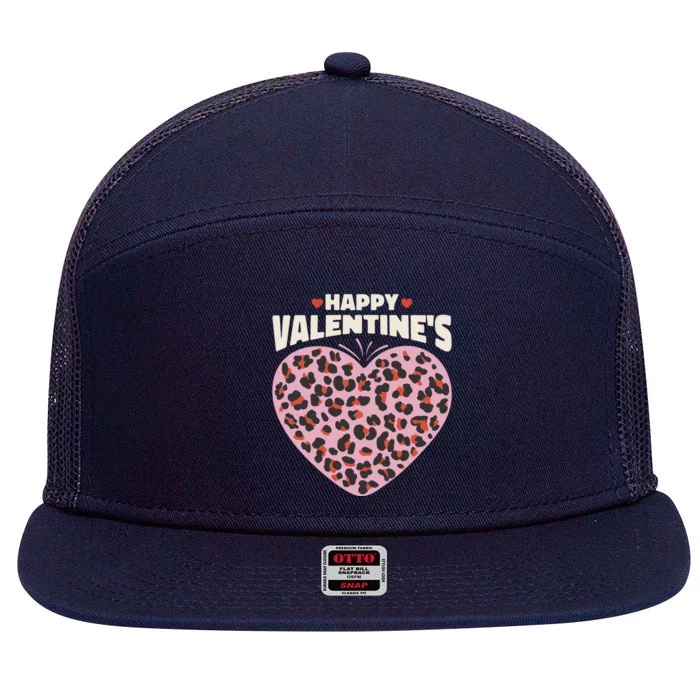 Happy Valentine's Gift 7 Panel Mesh Trucker Snapback Hat