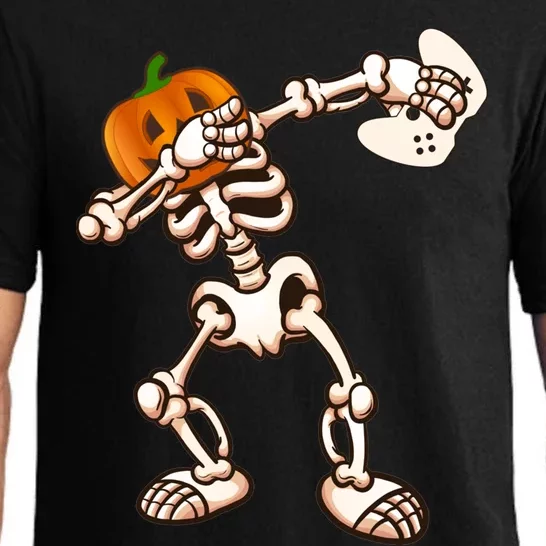 Halloween Video Game Pumpkin Skeleton Funny Costume Gamer Gift Pajama Set