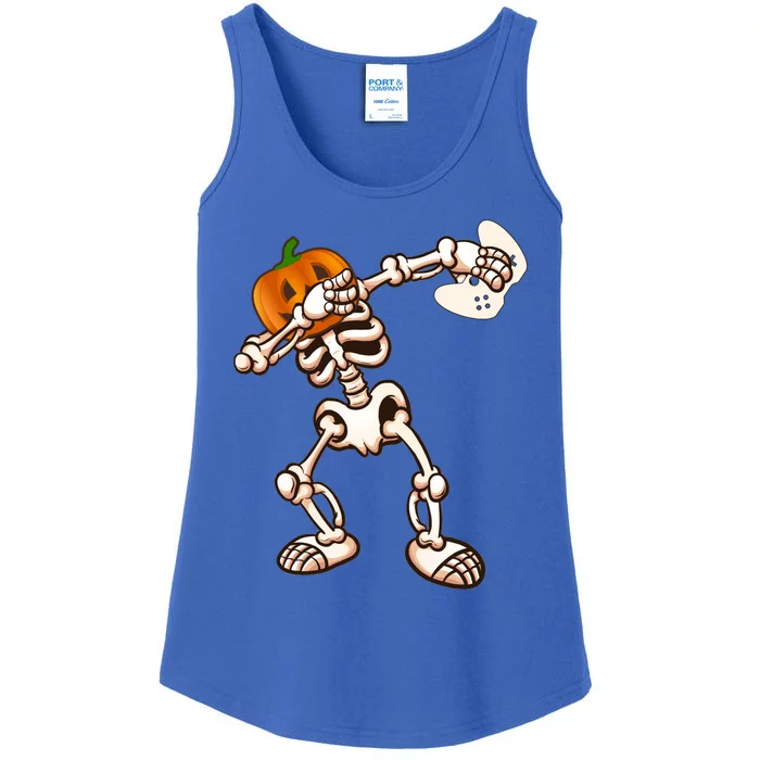 Halloween Video Game Pumpkin Skeleton Funny Costume Gamer Gift Ladies Essential Tank