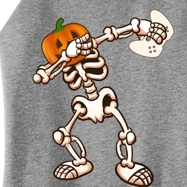 Halloween Video Game Pumpkin Skeleton Funny Costume Gamer Gift Women’s Perfect Tri Rocker Tank